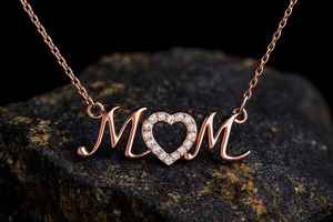 Collar de Plata de Ley 925 con Baño de Oro Vermeil de 14k, Colgante de Corazón con Circonita Cúbica, Regalo Perfecto para el Día de la Madre - Product Image 6