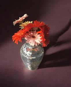 Iridescent 4oz 8oz Hot <b>Sale</b> Amber Clear Metal Lids Votive Mosaic Glass Candle Jar <b>for</b> Candle Making - Product Image 5