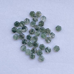 8mm 10mm 12mm Natural <b>Moss</b> <b>Agate</b> Hexagon Cut Fancy Disc Tablet Flat Gemstone Semi Precious Wholesale Loose Jewelry Making <b>Ring</b> - Product Image 2