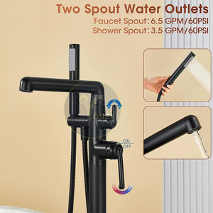 Colonne de douche autoportante professionnelle avec logo personnalisé, nouveau style, pour baignoire - Product Image 2