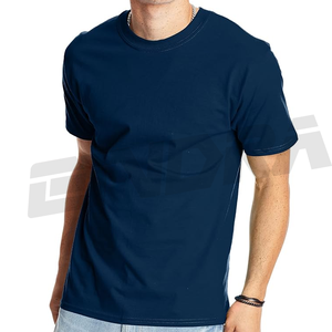 T-shirt à manches courtes pour hommes coupe décontractée haut en coton style streetwear t-shirt uni pour usage quotidien logo imprimé ou brodé personnalisé - Product Image 4