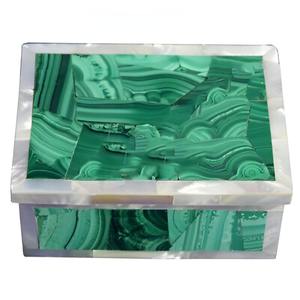 Caja de Joyería de Mármol Blanco con Incrustaciones de Alta Artesanía, Porta Joyas Rectangular Hecho a Mano con Elegante Almacenamiento - Product Image 3