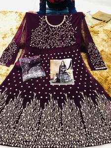 Nuevo traje de diseñador étnico moderno indio paquistaní tela Georgette de imitación pesada Dupatta High Traditional Pishwas Anarkali - Product Image 2