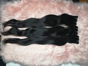 Prix d'usine de trame de machine de paquets bouclés ondulés droits d'extensions de cheveux humains indiens vierges de qualité supérieure - Product Image 5