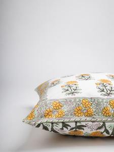 Bloc de Coussin Floral Brodé Sanganeri en 100% Coton Imprimé pour la Décoration Intérieure, Housse de Coussin de Canapé pour Hôtels - Product Image 3