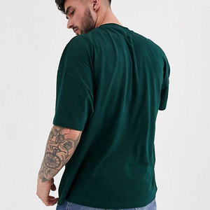 Camisetas holgadas de gran tamaño, nuevo estilo teñido liso, cuello redondo, venta al por mayor, camiseta de gran tamaño de alta calidad para hombres - Product Image 2