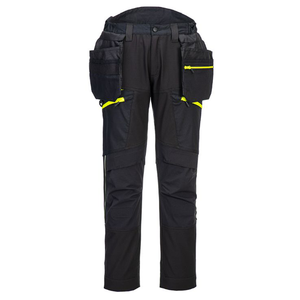 Mosaic Impex Precio al por mayor Tela de algodón Múltiples bolsillos Cargo negro gris contraste Pantalones Cargo para hombre para ropa de trabajo - Product Image 2