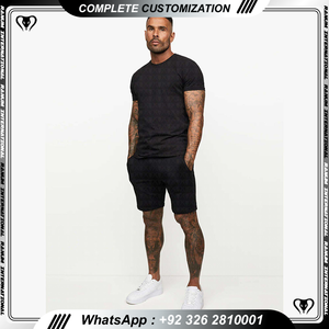 Conjunto de 2 piezas informal de verano para hombre con camisetas de manga corta y pantalones cortos estampados - Product Image 6