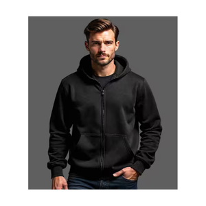Sudadera con Cierre para Hombre, 100% Algodón, Tejido Suave y Transpirable para Deportes de Invierno, Sesiones de Gimnasio y Uso Diario Informal - Product Image 4