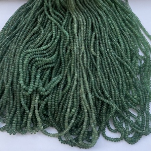 2mm 4mm piedra verde esmeralda Natural suave Rondelle cuentas hebras cadena piedras preciosas para la fabricación de joyas collar pulsera - Product Image 3