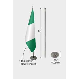 Bandera Oficial de Nigeria para Interiores, Impresa Digitalmente en Aluminio, Plástico, Poliéster y Seda, para Seguros Automotrices, Educación, Agencias de Viajes - Product Image 6