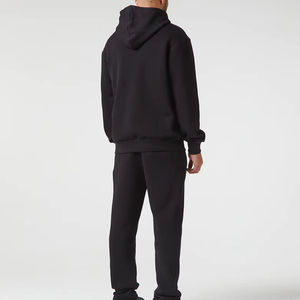 Ensemble de survêtement streetwear pour homme en molleton technique de coton, élégant, 2 pièces, matière mi-lourde, sweat-shirt et pantalon de survêtement, respirant pour l'automne - Product Image 4