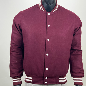 Chaquetas universitarias de béisbol Varsity al por mayor logotipo personalizado lana soporte frontal invierno Letterman chaqueta Hombres estilo de calle principal - Product Image 6