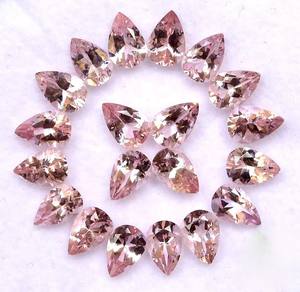 หินลูกพีชสีชมพูธรรมชาติขนาด9x7อัญมณีหลวมสำหรับตัดเป็นชิ้นลูกพีช - Product Image 1