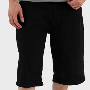 Pantalones vaqueros recortados de Hip Hop sueltos para hombre personalizados, pantalones cortos de mezclilla hasta la rodilla negros de verano, ropa de calle de Huzaifa Products - Product Image 3