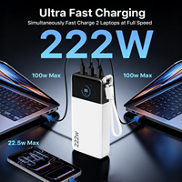 Banco de Energía de Gran Capacidad Marca NOBIS, 25000mAh 222W, Cargador Portátil para Laptop y Teléfono, Banco de Energía para Exteriores