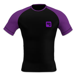 Rashguard violet pour homme - T-shirt de compression haute performance pour le surf, le MMA, le BJJ et les entraînements en salle de sport - Product Image 1