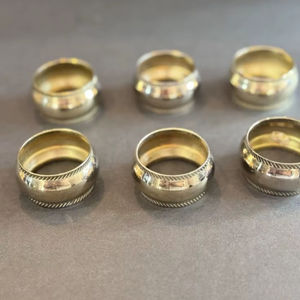 Ensemble d'anneaux de serviette en fer de luxe style ferme rustique, d'inspiration vintage, pour mariage, accessoire de table durable et fonctionnel qui rehausse le repas - Product Image 1