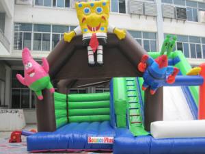 Agua Inflable de Bob Esponja para Diversión Acuática Infantil, Escalada y Toboganes - Product Image 5