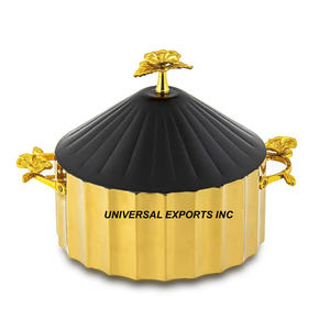 Ensemble de trois casseroles en acier inoxydable de qualité supérieure faites à la main Top Selling New Metal Food Warmer - Product Image 3