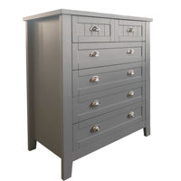 Meubles modernes en bois Armoires de salon Armoire de rangement haute avec 6 tiroirs