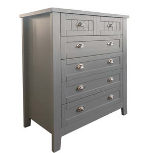 Modern Wood Furniture Living Room <b>Cabinets</b> <b>Tall</b> Storage Dresser <b>Cabinet</b> Organizer Unit with 6 Drawers - Product Image 2