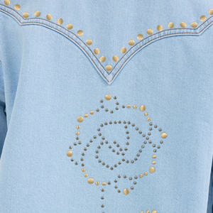 แจ็คเก็ตยีนส์ผู้หญิงไซส์ใหญ่ ดีไซน์ทันสมัย สั่งตัดได้ ผ้าฝ้าย 100% ระบายอากาศได้ดี เป็นมิตรกับสิ่งแวดล้อม ทรงสลิม ใส่สบาย - Product Image 6