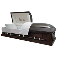 Ataúdes de Madera de Roble Macizo Directo de Fábrica - Ataúdes Funerarios Estilo Americano Personalizables - Precio al por Mayor