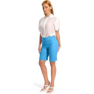 Shorts de Trabajo Elásticos de Cintura Alta Jenna Rose, Corte Tulipán, Color Sólido, Transpirables, de Spandex/Algodón, Estilo Vestido, Casuales de Oficina, con Bolsillos - Product Image 6