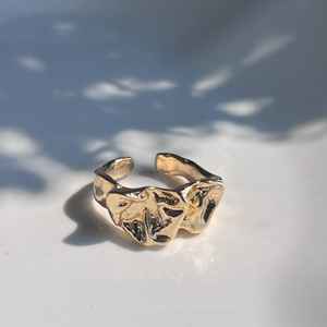 Anillos de moda Piedra preciosa Latón con piedras de cabujón ovaladas Joyería de piedra curativa - Product Image 2