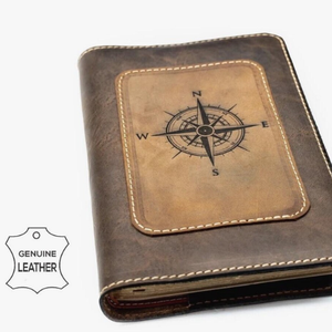 Bible Thinline en cuir pleine fleur de vache, faite à la main, personnalisable, avec couverture rechargeable, compas gravé, Bible NIV, cadeau - Product Image 4