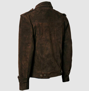 2026 couleur en cuir véritable moto vestes OEM unisexe en cuir veste Slim Fit Stand dessin animé imperméable écologique en relief - Product Image 6