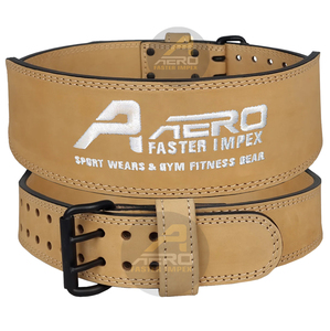 Cinturón de gimnasio de levantamiento de pesas Premium Cuero genuino con hebilla de acero para levantamiento de sentadillas - Product Image 1