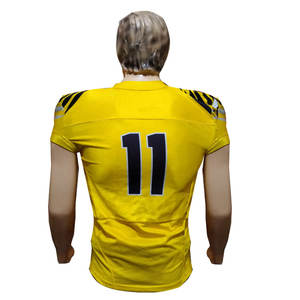 Camiseta de fútbol americano de diseño personalizado para equipos de adultos, uniformes de manga corta de malla transpirable, ropa deportiva, fábrica OEM ODM - Product Image 6