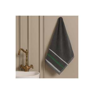 Be-0926-Dgy Serviette de toilette 100% coton gris foncé 50x90 cm - GRIS FONCÉ - Product Image 1