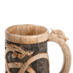 Chopes à bière en bois gravées sur mesure, couvercle en acier inoxydable anti-fuite, isolation sous vide, isolation thermique de 24 à 36 heures, utilisation en fête - Product Image 2