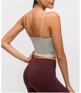 A buon mercato Sexy donna Fitness rimovibile petto Pad reggiseno Yoga Sport palestra allenamento Halter top donna - Product Image 3