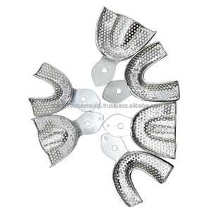 Bandejas de Impresión Dentales Ergonómicas de Acero Inoxidable Autoclavables, Manuales, Perforadas y No Perforadas, Reutilizables, Quirúrgicas, para Arcada Superior e Inferior - Product Image 2