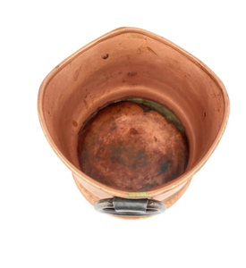 Jardinière en cuivre martelé antique, pot de fleurs sur pied pour intérieur, salon, bureau, hôtel et décoration de jardin - Product Image 3