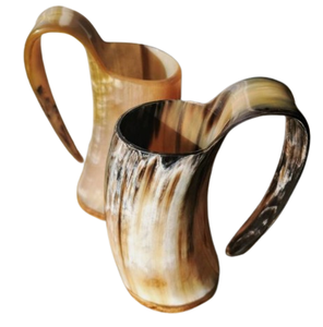 Corne à boire viking artisanale naturelle écologique de qualité supérieure, couleurs et logo personnalisables, utilisation polyvalente - Product Image 1
