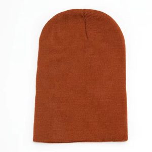 Gorro suave de fabricante al por mayor, gorro de punto de invierno marrón, verde y blanco, gorros de gofres acanalados personalizados Unisex, gorro jacquard - Product Image 4