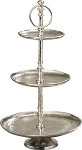 Aluminium <b>Decorative</b> <b>Cake</b> Stand Silver Aluminium 48CM Aluminium MADE in INDIA - Product Image 3