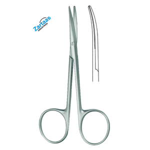 Tijeras de enucleación de acero inoxidable de alta calidad, estándar, curvadas, longitud 11.5 cm, tijeras quirúrgicas - Product Image 1