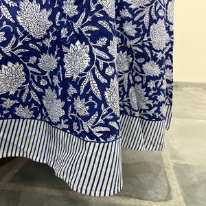 Mantel Redondo de Algodón con Estampado de Bloque Floral Indio, Cubierta de Mesa para Fiesta, Boda, Decoración del Hogar, Evento, Granja - Product Image 4