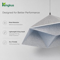 Panneau acoustique à facettes en origami, feutre polyester PET, absorbeur de son suspendu, panneau suspendu au plafond pour bureau, salle