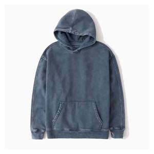 Sweat à capuche en polaire délavé pour homme, style urbain, respirant, coupe classique, polyester/coton - Product Image 1