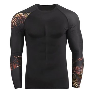 2025 hommes Spandex Rash Guard sublimé Compression chemise Gym Fitness plongée Surf MMA BJJ hauts d'entraînement - Product Image 6