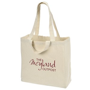 Bolsa de Mano de Algodón Orgánico con Asa Doble, 14.5x14.5x6 Pulgadas, Multifuncional, para Compras, Uso Diario, Personalizada con Impresión DTF - Product Image 1