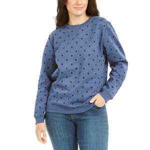 Felpa con Cappuccio Leggera da Donna Karen Scott Blu, Taglia Piccola, con Cerniera, Stampa Personalizzabile e Lettere Ricamate - Product Image 1