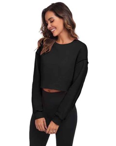Sudadera de cuello redondo de manga larga de felpa para invierno, estilo Y2K, holgada, transpirable, informal, para mujer, venta al por mayor - Product Image 4